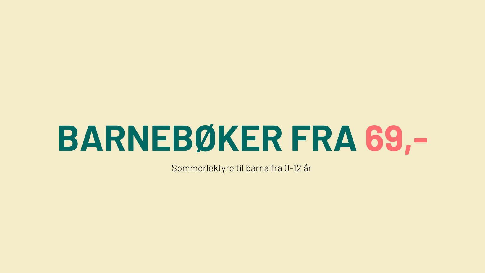 Bøker til barna i ferien: Salg på barnebøker