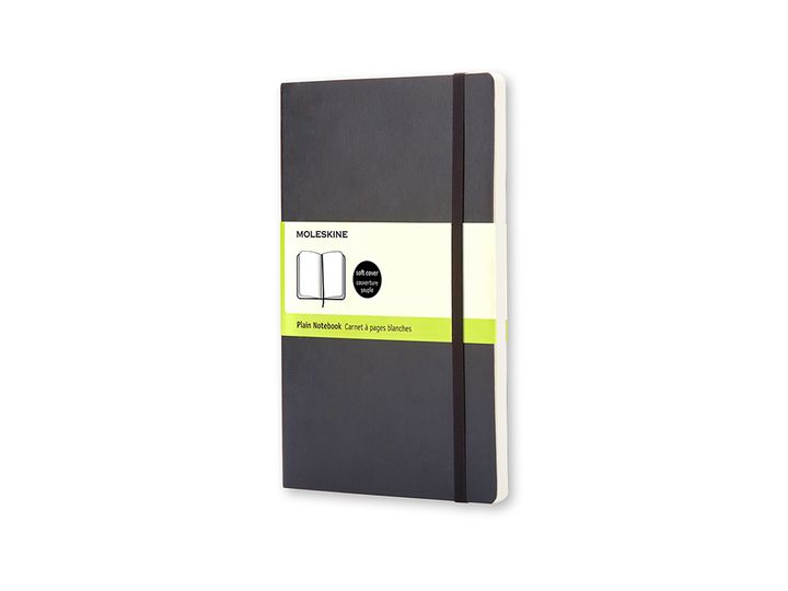 Moleskine klassisk notatbok soft L blank sort