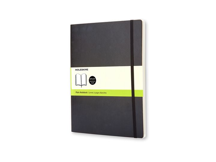 Moleskine klassisk notatbok soft XL blank sort