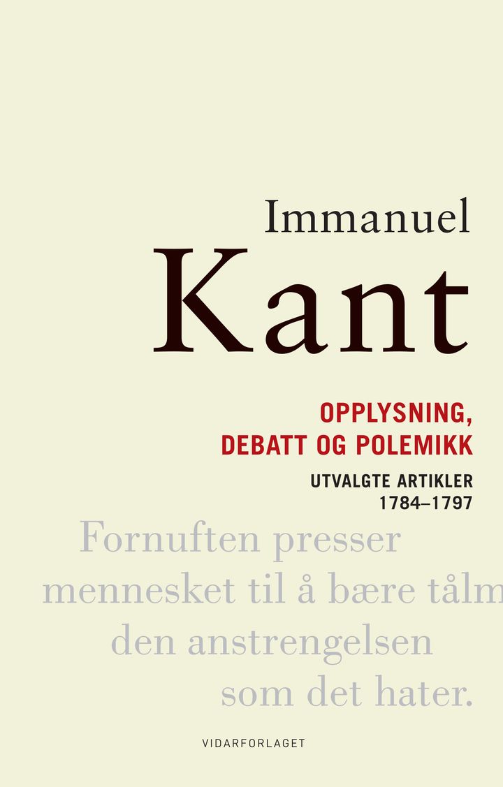 Opplysning, debatt og polemikk: Utvalgte artikler 1784–1797