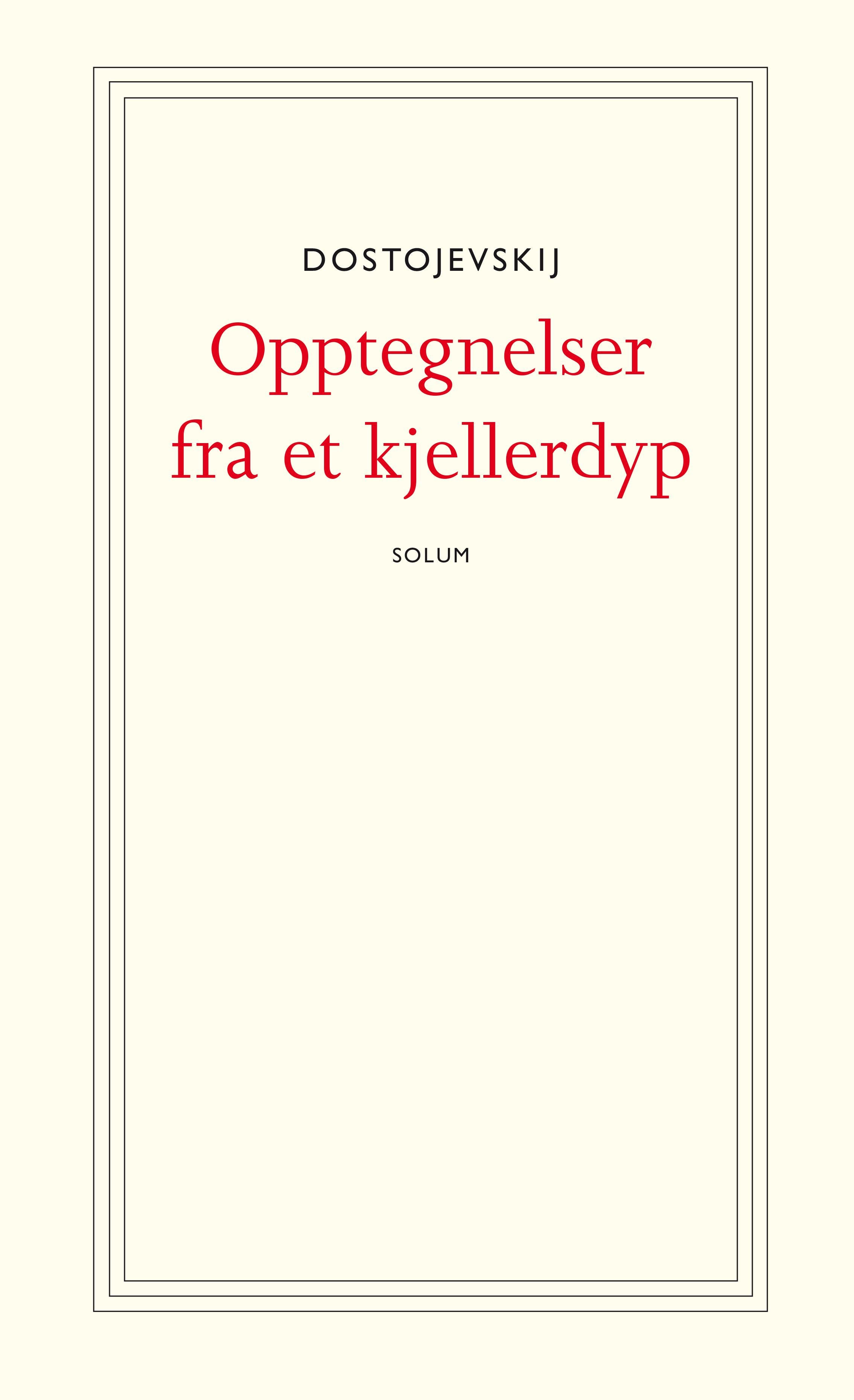 Opptegnelser fra et kjellerdyp: roman