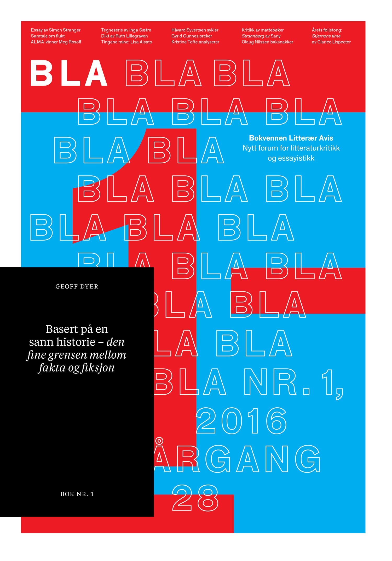 BLA - Bokvennen litterær avis. Nr. 1 2016