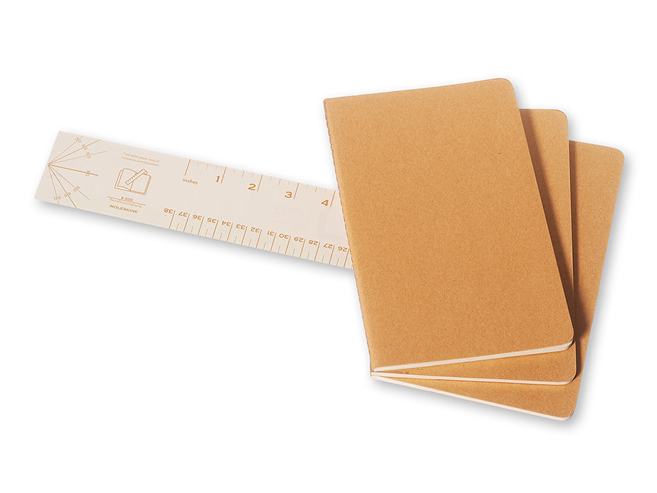 Plain journals. Cahier. Ulinjert. Kraft cover. Stort format. Moleskine