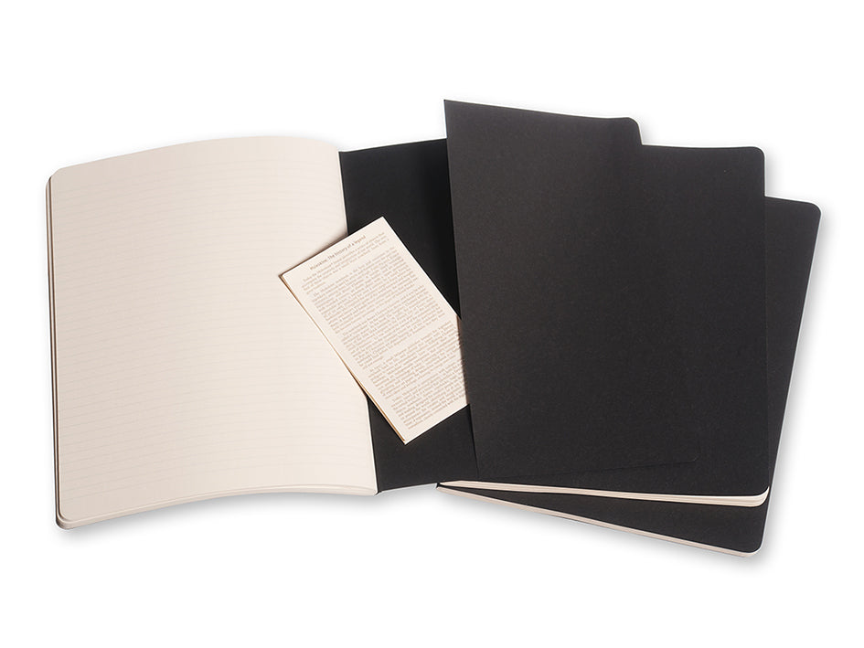 Ruled journals. Cahier. Linjert. Ekstra stort format. Moleskine