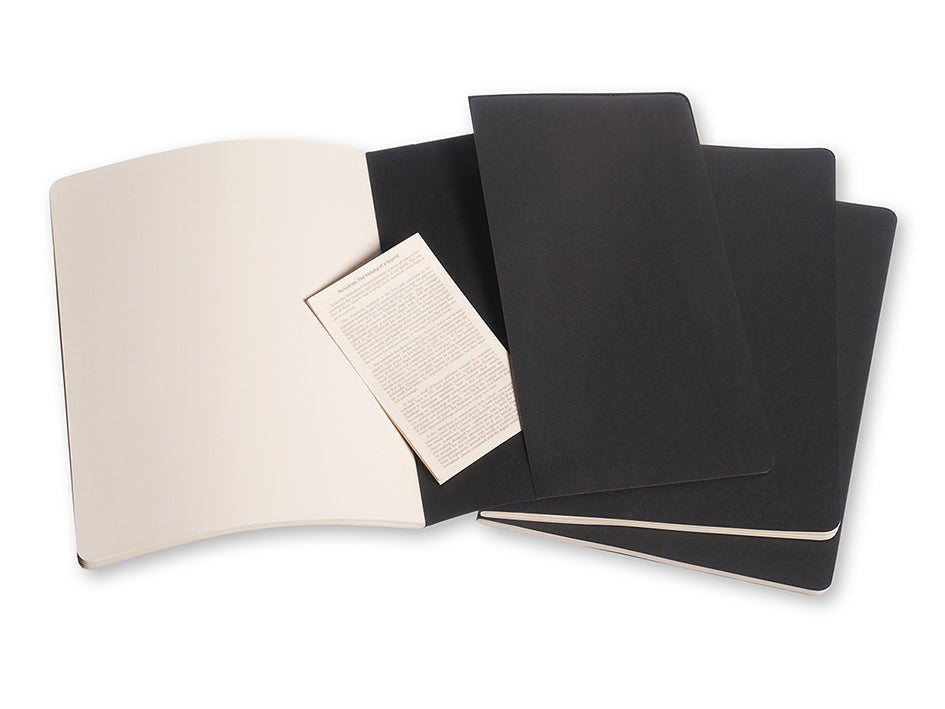 Plain jounrals. Cahier. Ulinjert. Ekstra stort format. Moleskine
