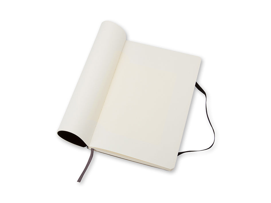Moleskine klassisk notatbok soft L blank sort