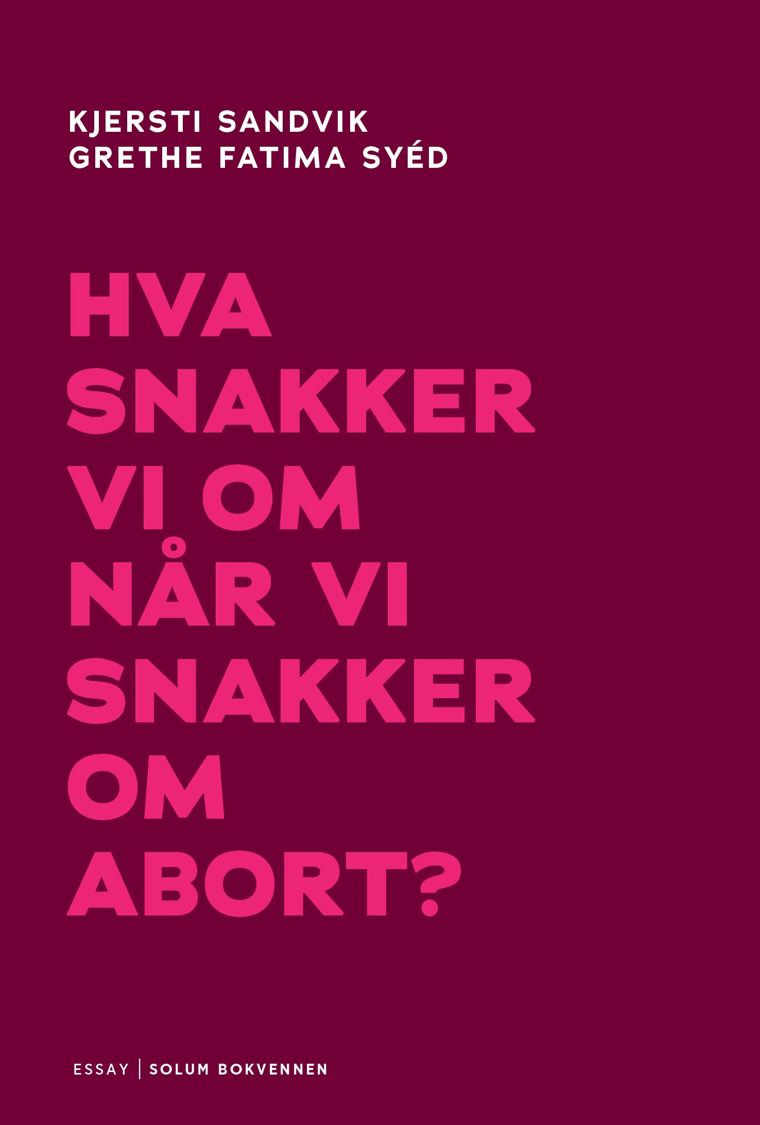 Hva snakker vi om når vi snakker om abort?